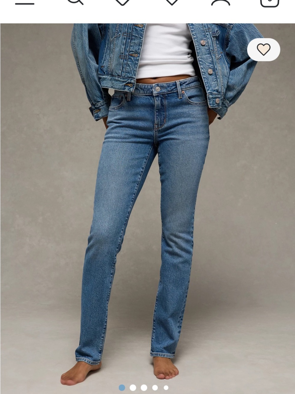 American Eagle Outfitters Light Blue High-Rise Straight Jeans